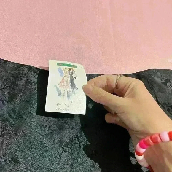 Tibi Skirt Black Knee Length Brocade Floral Full Pleated Luxury Italy - Picture 8 of 9